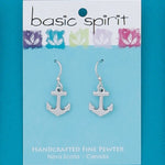 BS EARRING PEWTER ANCHOR