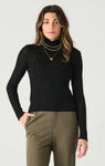 MOCK NECK RIBBED TOP