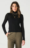 MOCK NECK RIBBED TOP