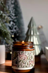 NC CANDLE WOODEN WICK REINDEER