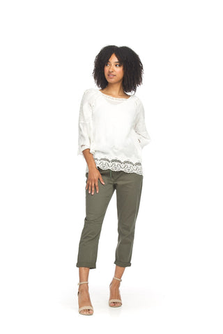 EMBROIDERED BLOUSE BELL SLEEVE