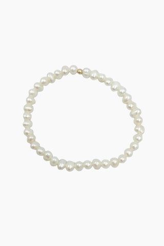SASKIA DE VRIES BRACELET FRESHWATER PEARL 6.5'' 4MM