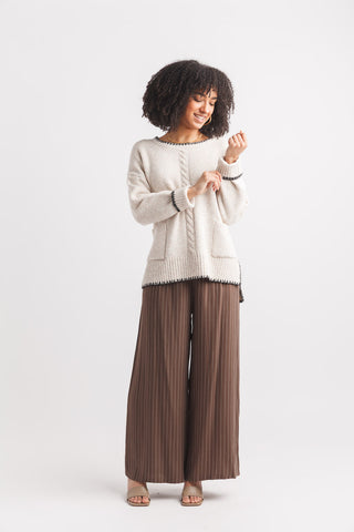 PAPILLON SWEATER PATCH POCKET