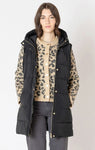 DEX BLACK PUFFER HOODED VEST