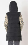 DEX BLACK PUFFER HOODED VEST