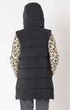 DEX BLACK PUFFER HOODED VEST