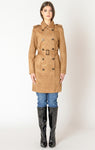 BLACK TAPE BELTED TRENCH