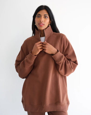BRUNETTE THE LABEL NYBF 1/2 ZIP SWEATER 1/2 ZIP
