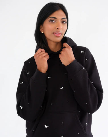 BRUNETTE THE LABEL HOODIE ALL OVER HORSE