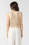 DEX BUTTON BACK OPEN WORK SWEATER
