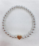 6.5" SILVER LOVE HEART