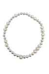 SASKIA DE VRIES SILVER BRACELET FRESHWATER PEARL 6.5''