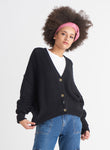 BOUCLE BUTTON FRONT CARDIGAN