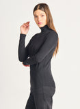 RIBBED MOCK NECK