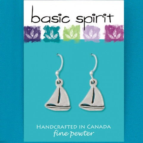 BS EARRING PEWTER SAILBOAT