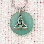 BS NECKLACE KNOT W/ SEAGLASS
