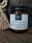 CANDLE WOODEN WICK LAVENDER & SAGE
